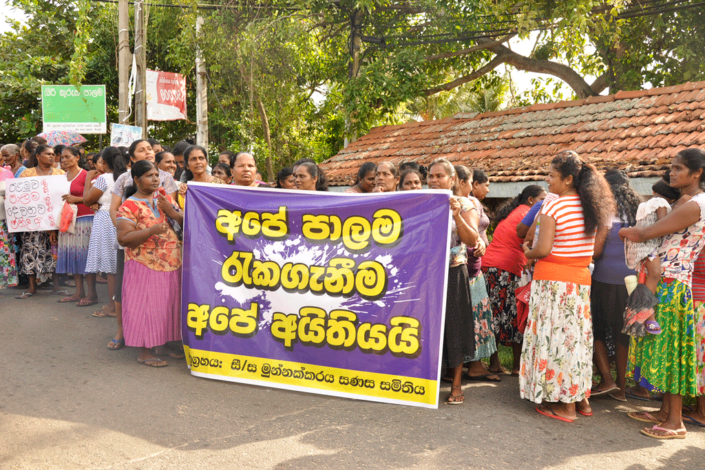 මුන්නක්කරය අබලන් පාලම හදන්නයි කාන්තාවන් 1000 පාලම උඩ මුන්නක්කරය අබලන් පාලම හදන්නයි කාන්තාවන් 1000 පාලම උඩ