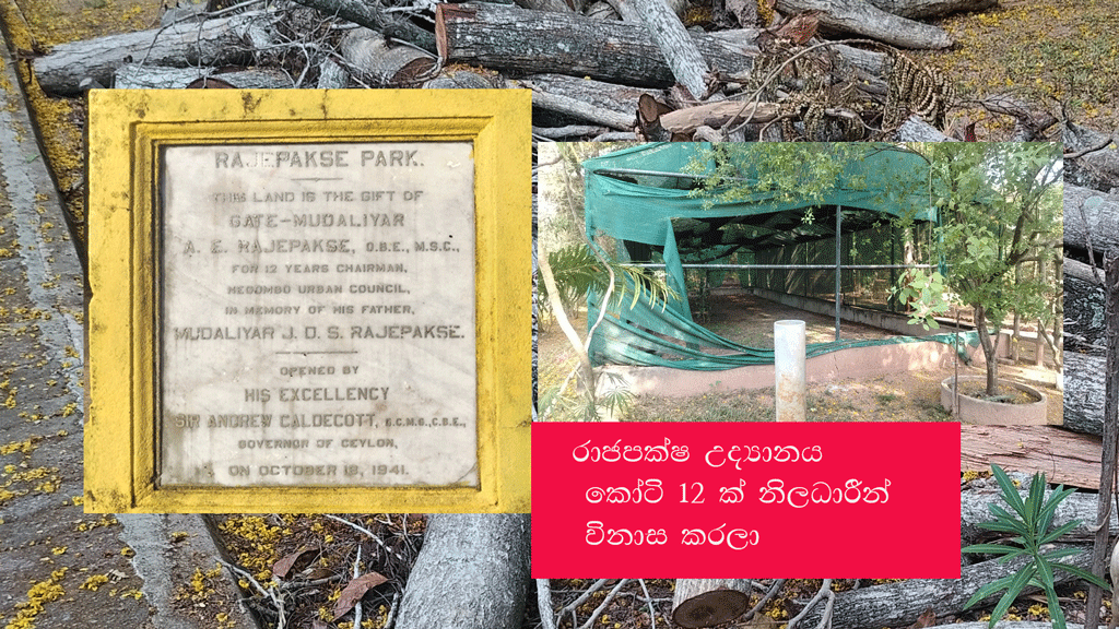 මිගමුව රාජපක්ෂ උද්යානයේ කෝටි 12 ක් නිලධාරීන් විනාශ කරලා ……….. මිගමුව රාජපක්ෂ උද්යානයේ කෝටි 12 ක් නිලධාරීන් විනාශ කරලා ………..